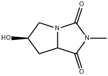 1H-Pyrrolo[1,2-c]imidazole-1,3(2H)-dione,tetrahydro-6-hydroxy-2-methyl-,(6R)-(9CI) 구조식 이미지