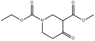 1-에틸3-메틸4-옥소피페리딘-1,3-디카르복실레이트 구조식 이미지