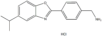 [4-(5-isopropyl-1,3-benzoxazol-2-yl)benzyl]amine hydrochloride Structure