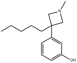 m-(1-Methyl-3-pentyl-3-azetidinyl)phenol Structure