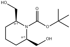 N-T-BOC-CIS-2,6-BIS-HYDROXYMETHYLPIPERIDINE Structure