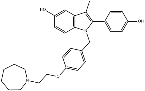 Bazedoxifene 구조식 이미지