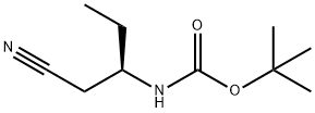 Carbamic acid, [(1R)-1-(cyanomethyl)propyl]-, 1,1-dimethylethyl ester (9CI) Structure