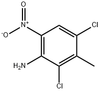 2,4-디클로로-3-메틸-6-니트로아닐린 구조식 이미지