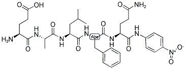 H-GLU-ALA-LEU-PHE-GLN-PNA Structure