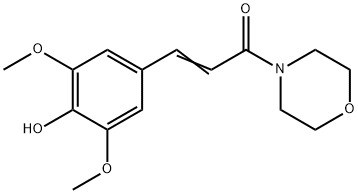 (E)-3-(4-hydroxy-3,5-dimethoxy-phenyl)-1-morpholin-4-yl-prop-2-en-1-on e Structure