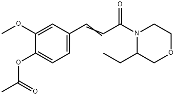 3-에틸-4-(4-아세톡시-3-메톡시신나모일)모르폴린 구조식 이미지