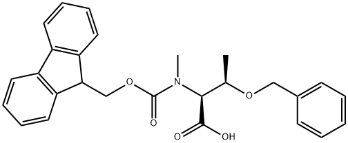 Fmoc-N-methyl-O-benzyl-L-threonine 구조식 이미지