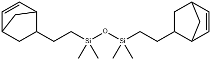 1,1,3,3-TETRAMETHYL-1,3-BIS[2-(5-NORBORNEN-2-YL)ETHYL]DISILOXANE 구조식 이미지