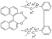 (R)-BIPHENYL-(3,4-DIMETHYL-1-CYCLOPENTADIENYL)-TITANIUM(IV)-(R)-1,1'-BINAPHTHYL-2 Structure