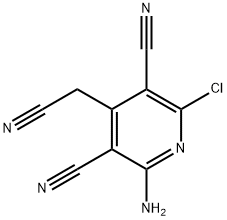 2-아미노-6-클로로-4-(시아노메틸)피리딘-3,5-디카르보니트릴 구조식 이미지