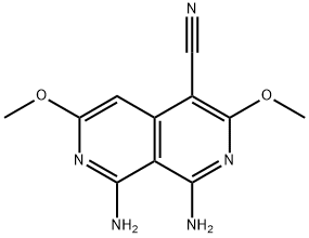 1,8-디아미노-3,6-디메톡시-2,7-나프티리딘-4-카보니트릴 구조식 이미지