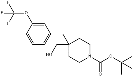 1-BOC-4-[[3-(TRIFLUOROMETHOXY)PHENYL]METHYL]-4-(HYDROXYMETHYL)-PIPERIDINE Structure