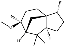 [3R-(3α,3aβ,6β,7β,8aα)]-옥타하이드로-6-메톡시-3,6,8,8-테트라메틸-1H-3a,7-메타노아줄렌 구조식 이미지