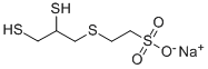 Ethanesulfonic acid, 2-((2,3-dimercaptopropyl)thio)-, sodium salt Structure