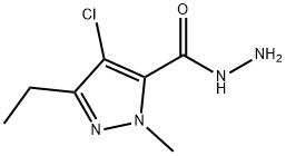 1H-PYRAZOLE-5-CARBOXYLIC ACID, 4-CHLORO-3-ETHYL-1-METHYL-,HYDRAZIDE Structure