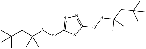 2,5-bis[(1,1,3,3-tetramethylbutyl)dithio]-1,3,4-thiadiazole 구조식 이미지