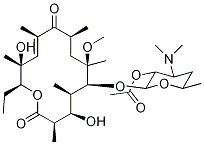 (10E)-3-O-De(α-L-cladinose)-10-dehydro-11-dehydroxy-6-O-Methyl-erythroMycin 2'-Acetate 구조식 이미지