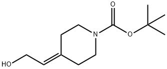 2-(1-Boc-피페리딘-4-일리덴)에탄올 구조식 이미지