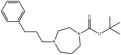 TERT-BUTYL4-(3-PHENYLPROPYL)-1,4-DIAZEPANE-1-CARBOXYLATE Structure