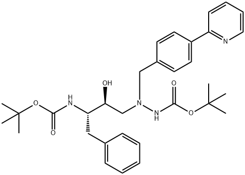 Des-N-(methoxycarbonyl)-L-tert-leucine Bis-Boc Atazanavir 구조식 이미지