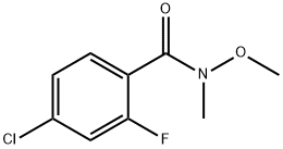 4-CHLORO-2-FLUORO-N-METHOXY-N-METHYLBENZAMIDE 구조식 이미지