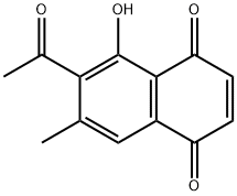 6-Acetyl-5-hydroxy-7-methyl-1,4-naphthoquinone Structure