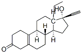 13-Ethyl-17-hydroxy-18,19-dinorpregn-5(10)-en-20-yn-3-one 구조식 이미지