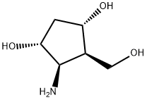 1,3-Cyclopentanediol,4-amino-5-(hydroxymethyl)-,(1S,3R,4R,5R)-(9CI) 구조식 이미지