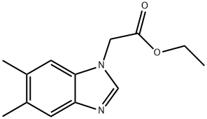 에틸5,6-DIMETHYL-1H-BENZIMIDAZOL-1-YL)아세트산 구조식 이미지