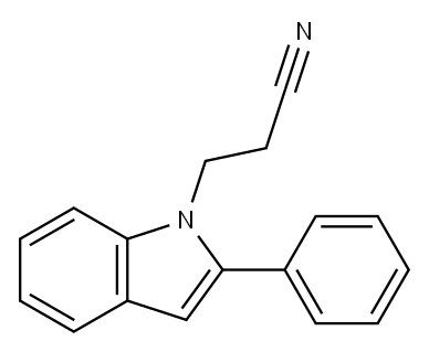 2-phenyl-1H-indole-1-propiononitrile Structure