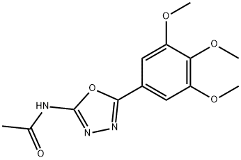 N-[5-(3,4,5-트리메톡시페닐)-1,3,4-옥사디아졸-2-일]아세트아미드 구조식 이미지