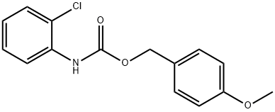 Carbamic acid, (2-chlorophenyl)-, (4-methoxyphenyl)methyl ester (9CI) 구조식 이미지