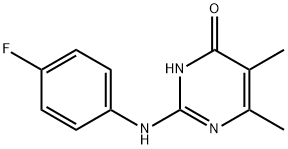 4-hydroxy-2-(4-fluoroanilino)-5,6-dimethylpyrimidine 구조식 이미지