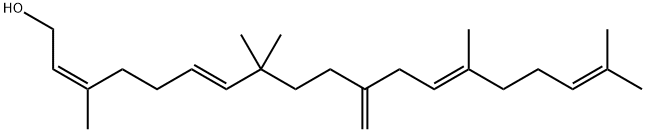 (2Z,6E,13E)-3,8,8,14,18-Pentamethyl-11-methylenenonadeca-2,6,13,17-tetren-1-ol 구조식 이미지