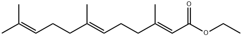 (2E,6E)-3,7,11-트리메틸-2,6,10-도데카트리엔산에틸에스테르 구조식 이미지