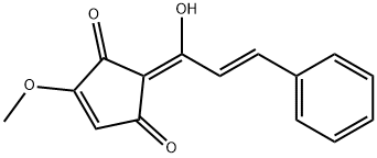 2-[(1Z,2E)-1-Hydroxy-3-phenyl-2-propenylidene]-4-methoxy-4-cyclopentene-1,3-dione Structure