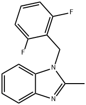 1-((2,6-Difluorophenyl)methyl)-2-methylbenzimidazole Structure