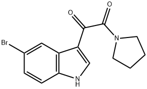 1-(5-Bromo-1H-indol-3-yl)-2-(pyrrolidin-1-yl)ethane-1,2-dione Structure
