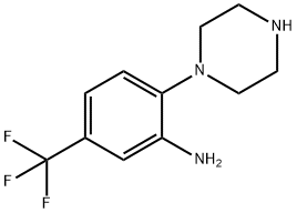 Benzenamine, 2-(1-piperazinyl)-5-(trifluoromethyl)- Structure