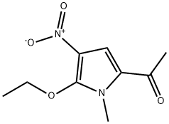 Ethanone, 1-(5-ethoxy-1-methyl-4-nitro-1H-pyrrol-2-yl)- (9CI) 구조식 이미지