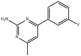4-METHYL-6-(3-FLUOROPHENYL)PYRIMIDIN-2-AMINE Structure