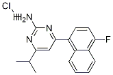 2-PyriMidinaMine, 4-(4-fluoro-1-naphthalenyl)-6-(1-Methylethyl)-, Monohydrochloride 구조식 이미지