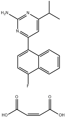 2-PyriMidinaMine, 4-(4-fluoro-1-naphthalenyl)-6-(1-Methylethyl)-, Maleate Structure