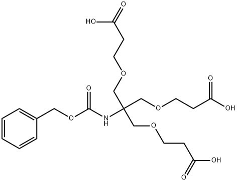  3,3'-((2-(((Benzyloxy)carbonyl)amino)-2-((2-carboxyethoxy)methyl)propane-1,3-diyl)bis(oxy))dipropionic acid Structure