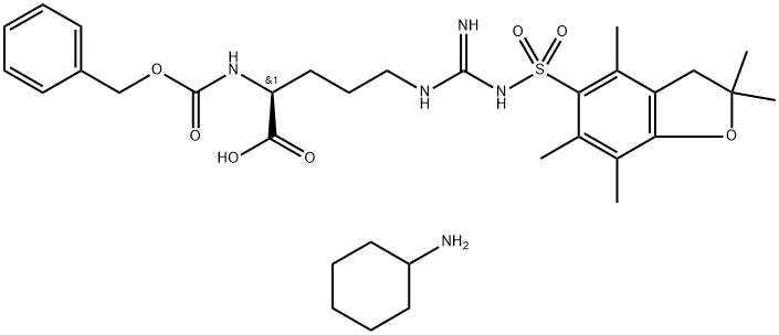 200190-89-2 N-ALPHA-BENZYLOXYCARBONYL-N'-2,2,4,6,7-PENTAMETHYLDIHYDROBENZOFURAN-5-SULFONYL-L-ARGININE CYCLOHEXYLAMINE