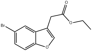 ethyl 2-(5-bromobenzofuran-3-yl)acetate 구조식 이미지