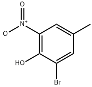 2-브로모-4-메틸-6-니트로페놀 구조식 이미지