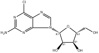 2-Amino-6-chloropurine-9-riboside 구조식 이미지