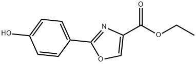 Ethyl 2-(4'-hydroxyphenyl)-1,3-oxazole-4-carboxylate 구조식 이미지